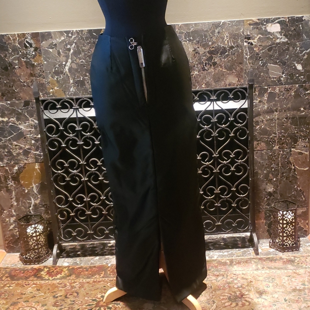 Long thick satin skirt